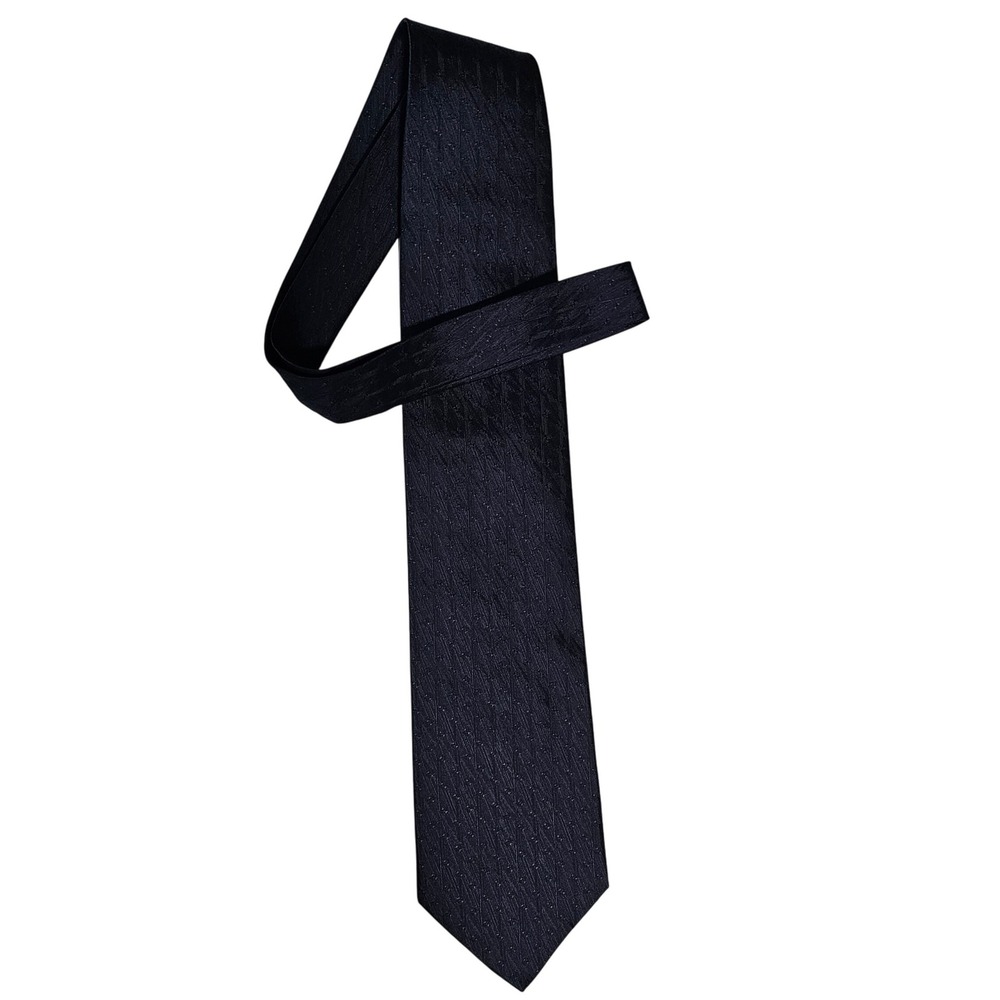 KENZO Italy Navy Blue Silk Necktie Men's Classic Business‎ Elegant